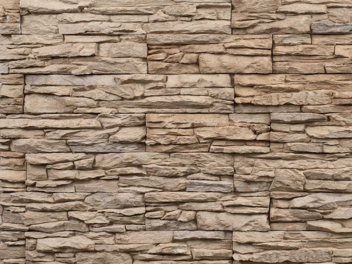 Mur en pierre reconstituée mathios cordillera de couleur sable