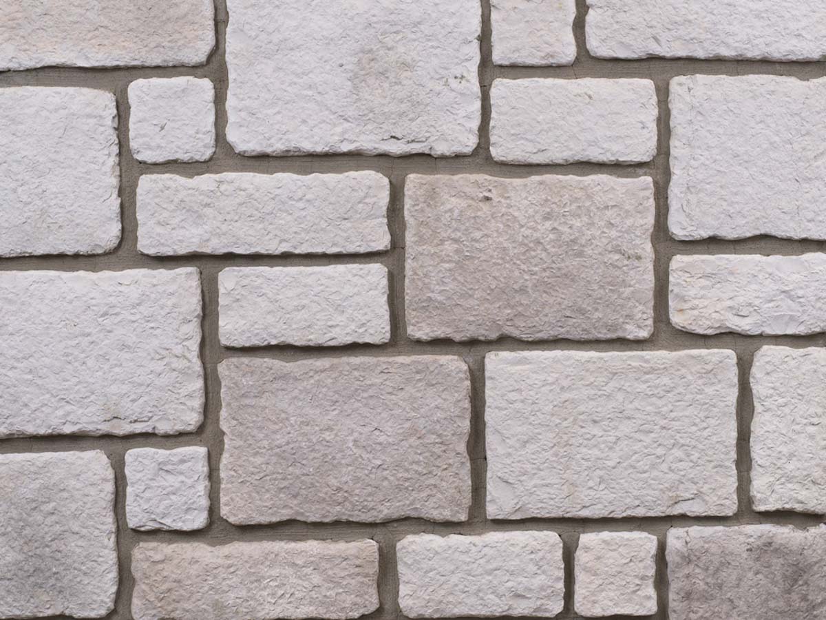 Mur en pierre reconstituée mathios estate de couleur grise