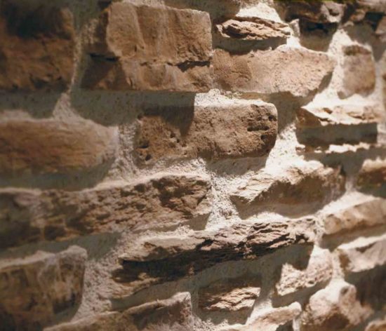 Pant de mur en pierre reconstituée pietre d'arredo lokon couleur café