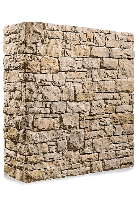 Pant de mur en pierre reconstituée rastone masso sable