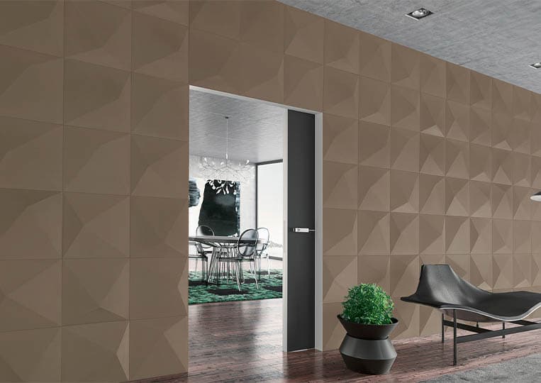 Pant de mur intérieur en pierre reconstituée couleur café acl prisma