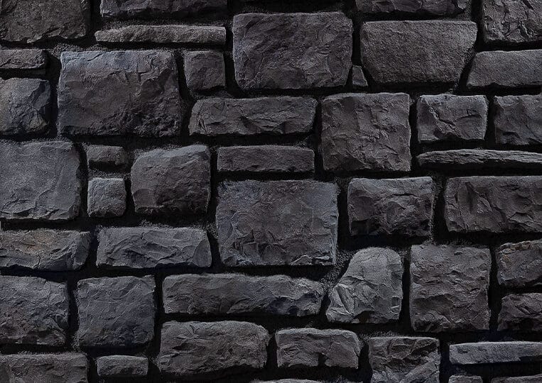 Mur en pierre reconstituée country stone arinna antrasite